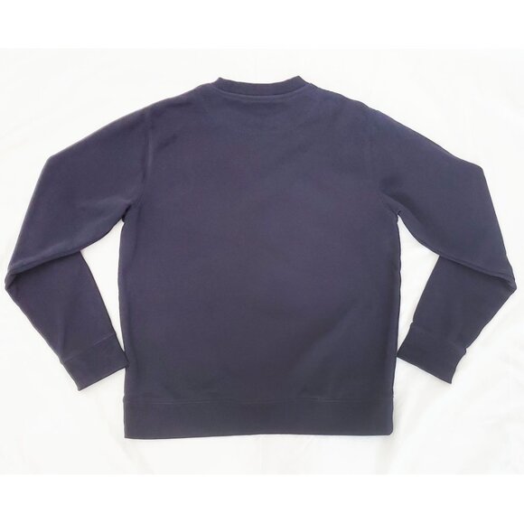 COACH Mens Varsity Crewneck Sweatshirt Sweater Navy Cotton White Print M - Picture 6 of 6